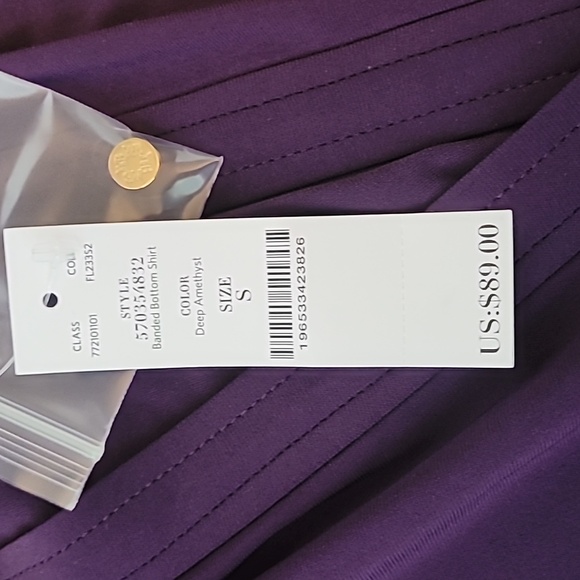 NWT WHBM purple collared blouse size S - Picture 6 of 6